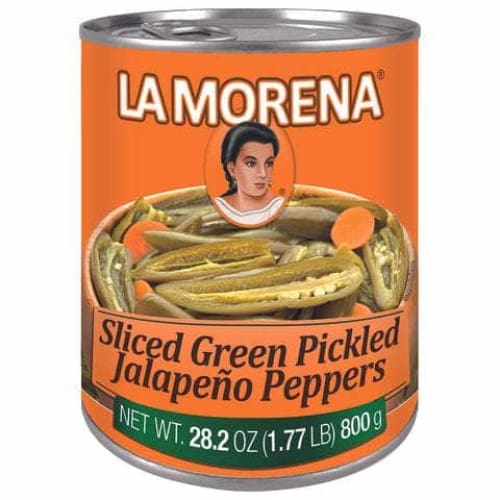 LA MORENA LA MORENA Sliced Green Pickled Jalapeño Peppers, 28.2 oz