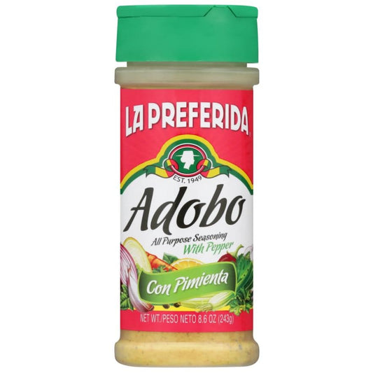 LA PREFERIDA: Adobo with Pepper Seasoning 8 oz (Pack of 5) - Grocery > Cooking & Baking > Seasonings - LA PREFERIDA