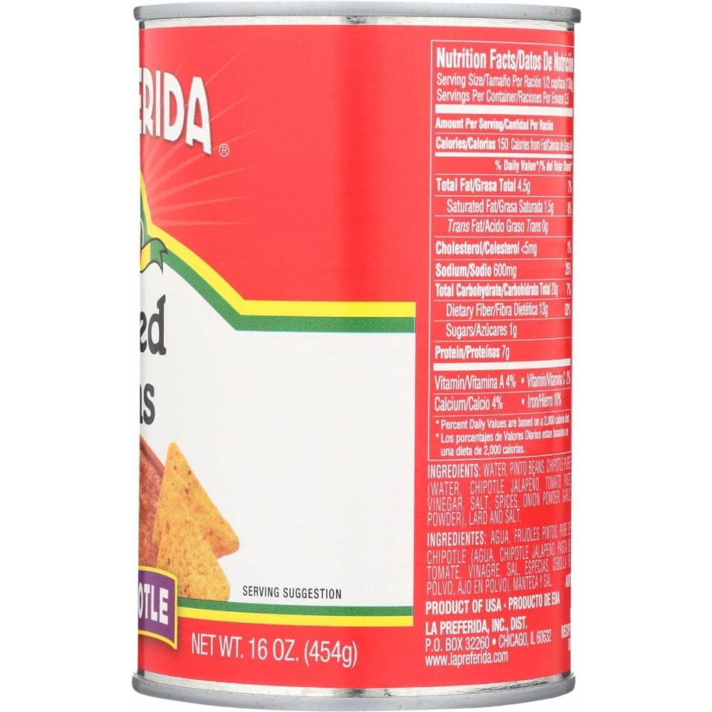 LA PREFERIDA La Preferida Bean Refried Chplte, 16 Oz