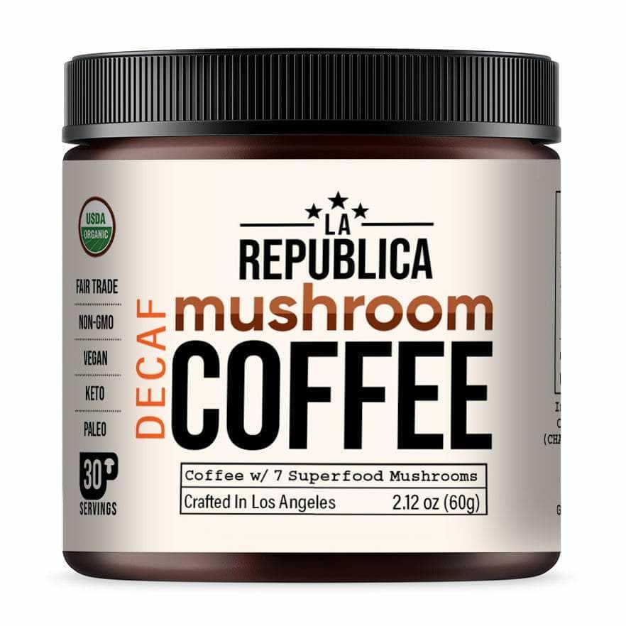 LA REPUBLICA COFFEE Grocery > Beverages > Coffee, Tea & Hot Cocoa LA REPUBLICA COFFEE: Coffee Dcf Mushrm 7 Super, 2.12 oz