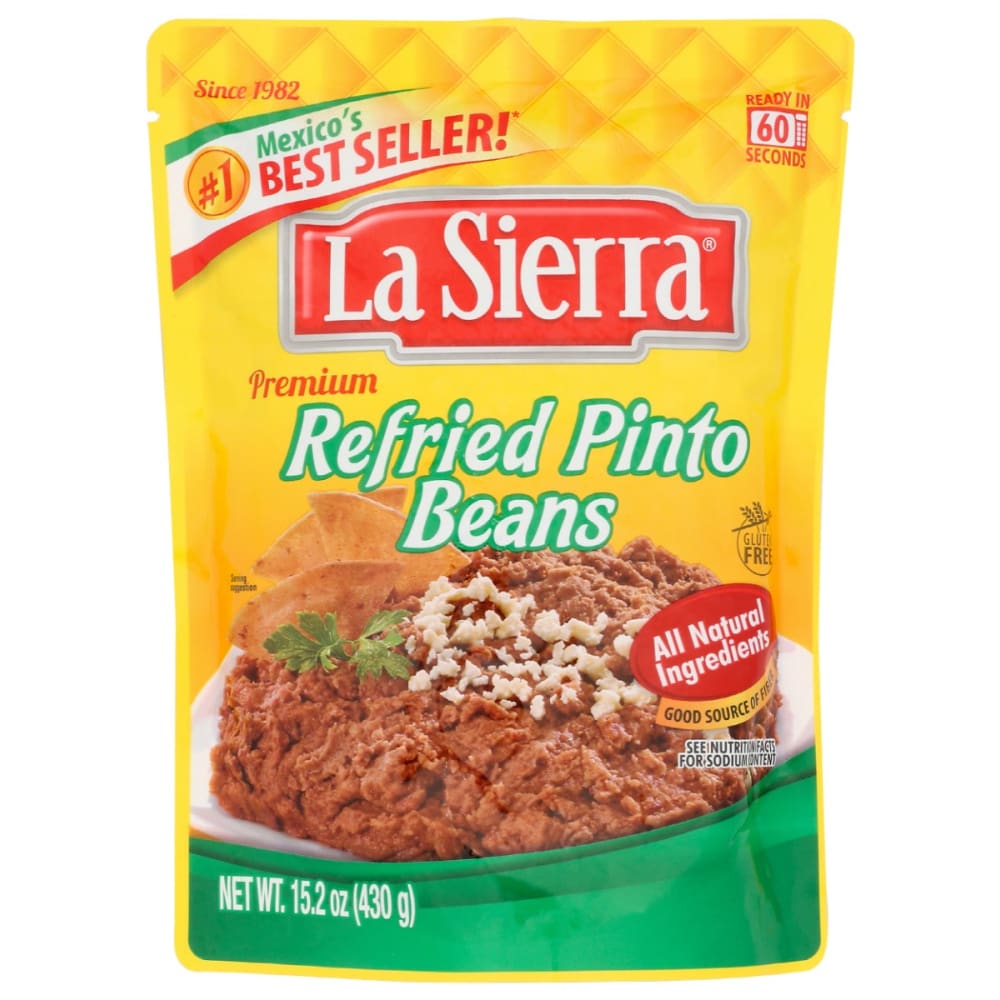 LA SIERRA: Beans Pinto Refried Pouch 15.2 OZ (Pack of 6) - Grocery > Pantry > Food - LA SIERRA