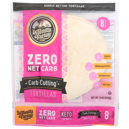 LA TORTILLA FACTORY: Carb Cutting Zero Net Tortillas 11 oz (Pack of 5) - Grocery > Bread - LA TORTILLA FACTORY
