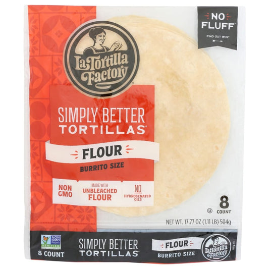 LA TORTILLA FACTORY: Simply Better Tortillas Burrito Flour 17.77 oz (Pack of 5) - Bread - LA TORTILLA FACTORY