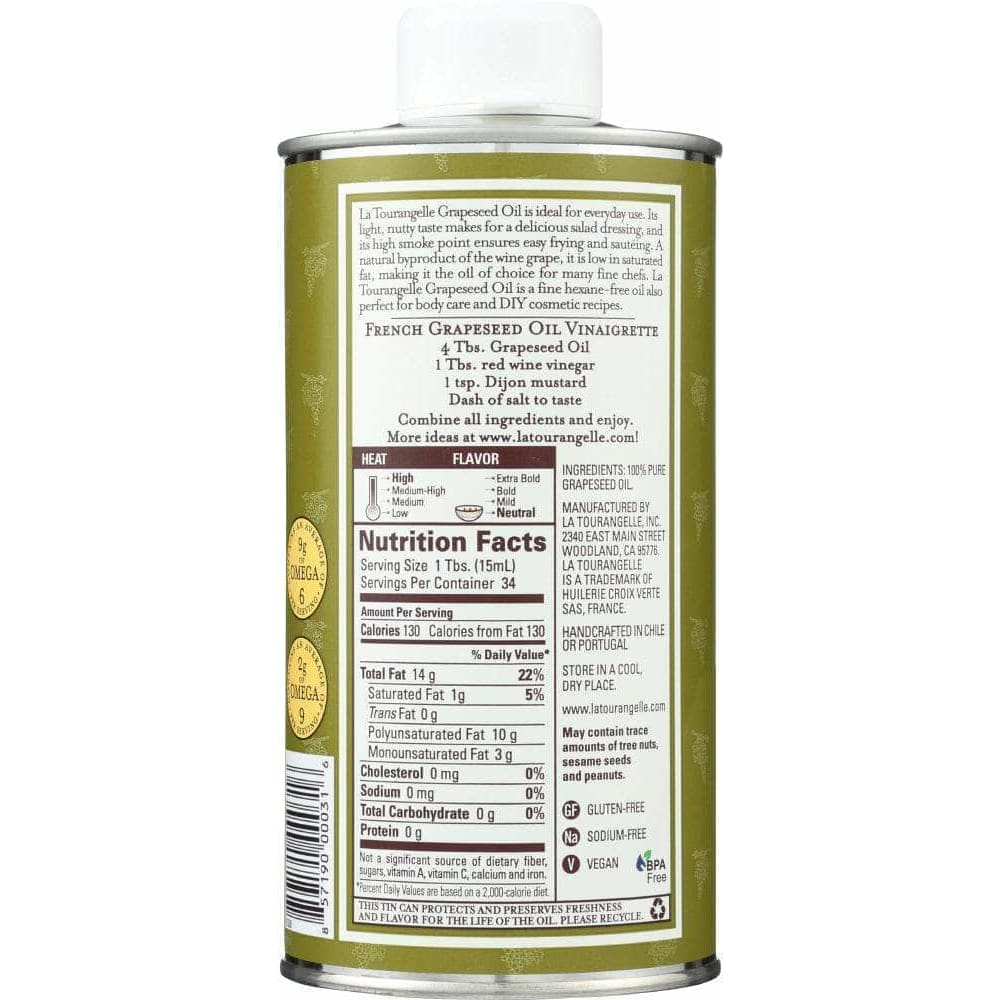 La Tourangelle La Tourangelle Grapeseed Oil, 16.9 oz