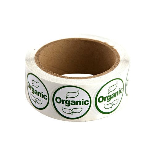 Labels Green/White Organic Labels 500ct - Free Shipping Items/Bulk Organic Foods - Labels