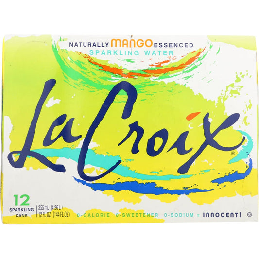 LACROIX: 100% Natural Sparkling Water Mango 12 Cans,144 oz (Pack of 4) - Grocery > Beverages > Water > Sparkling Water - LACROIX