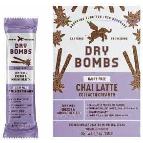 LADYBIRD PROVISIONS Grocery > Beverages > Coffee, Tea & Hot Cocoa LADYBIRD PROVISIONS: Chai Latte Collagen Bomb Creamer, 4.6 oz