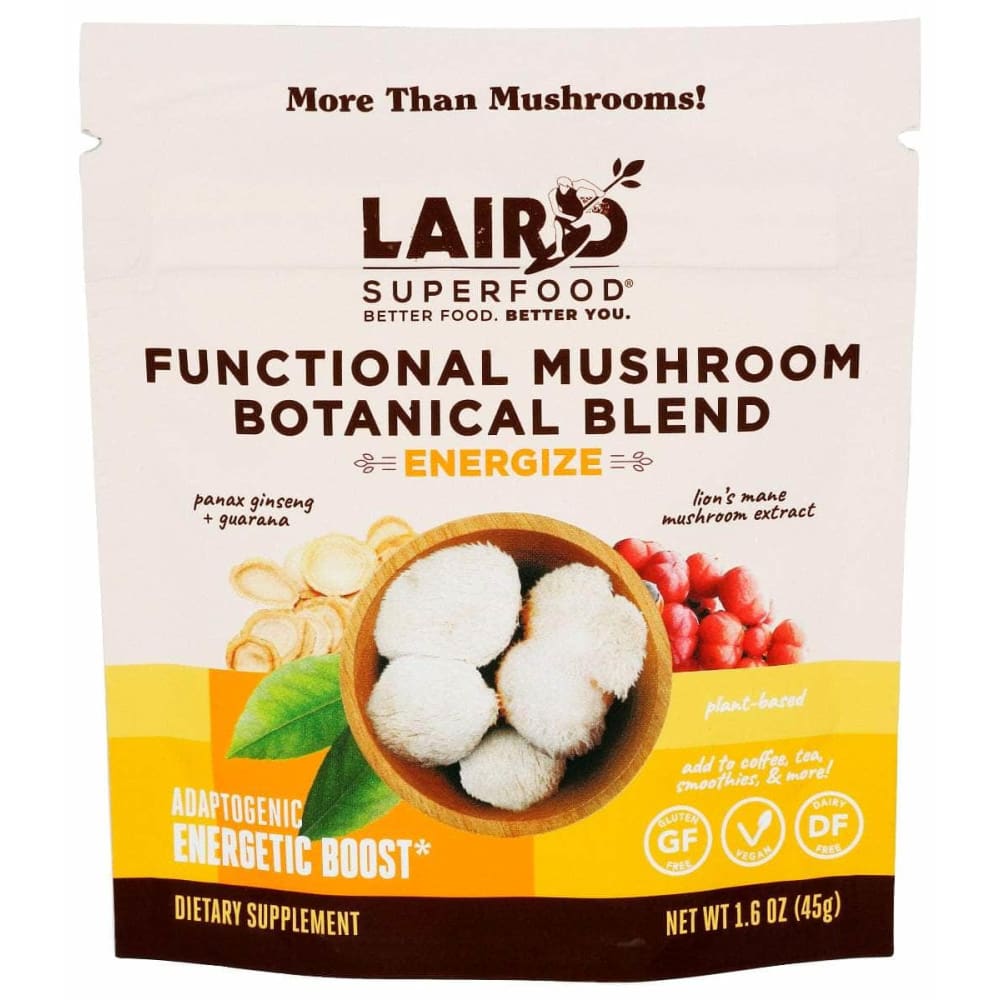 LAIRD SUPERFOOD Vitamins & Supplements > Food Supplements LAIRD SUPERFOOD: Energize Mushroom Blend, 1.6 oz