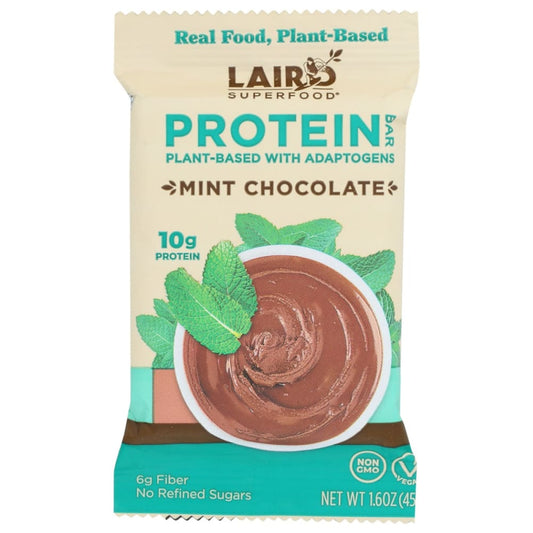 LAIRD SUPERFOOD: Mint Chocolate Protein Bar 1.6 OZ (Pack of 6) - Grocery > Breakfast > Breakfast Foods - LAIRD SUPERFOOD