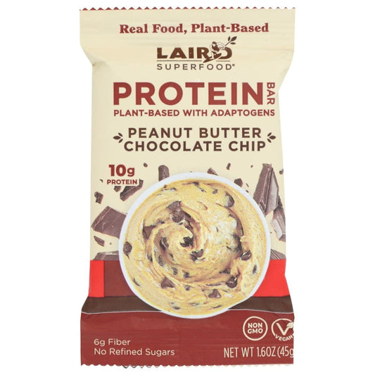 LAIRD SUPERFOOD: Peanut Butter Chocolate Chip Protein Bar 1.6 OZ (Pack of 6) - Breakfast > Breakfast Foods - LAIRD SUPERFOOD