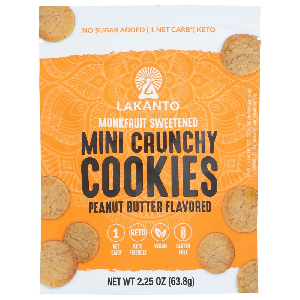 LAKANTO: Mini Crunchy Peanut Butter Cookies 2.25 oz - Grocery > Snacks > Cookies - LAKANTO