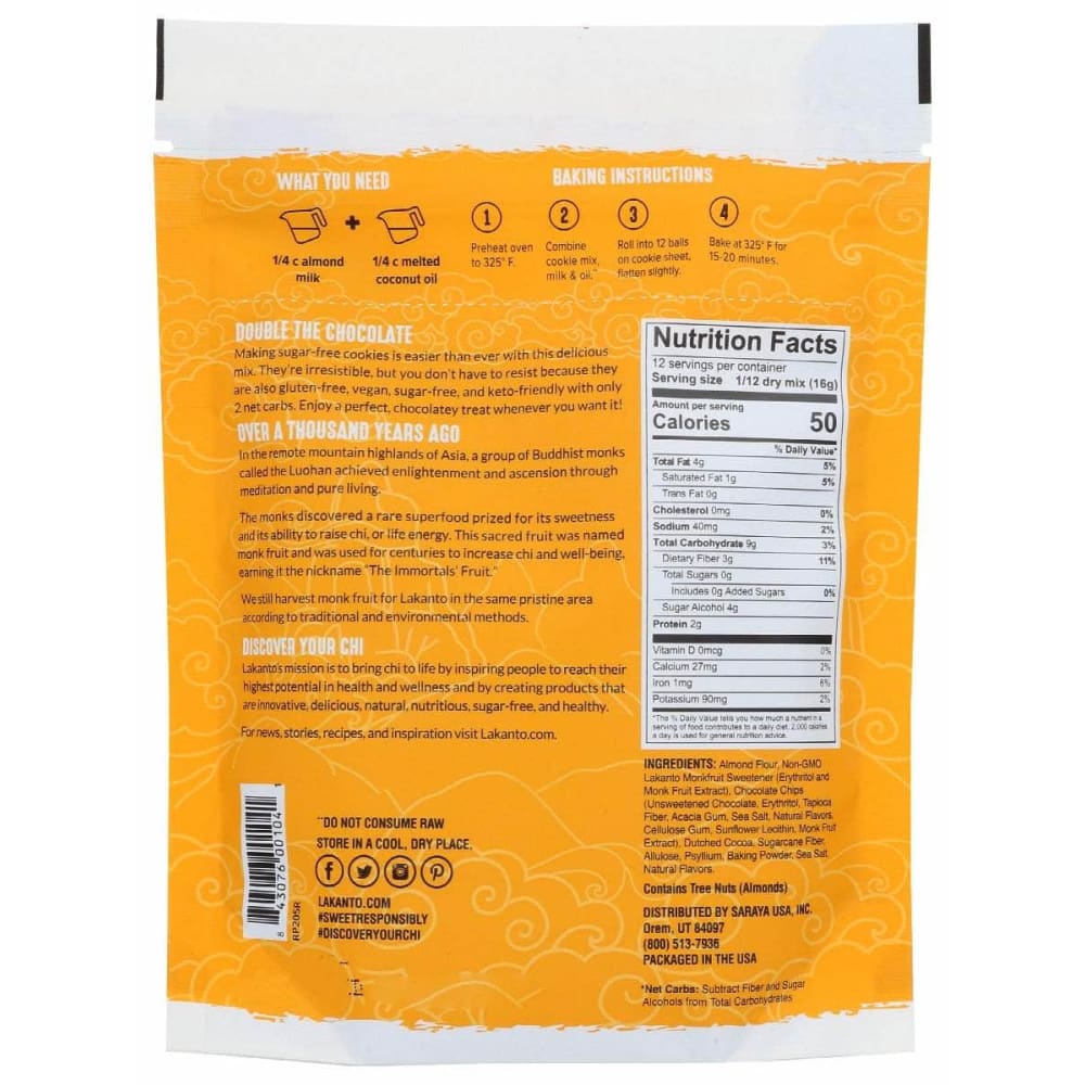 LAKANTO Lakanto Mix Cookie Dble Choc Chip, 6.77 Oz