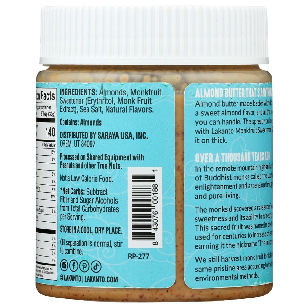 LAKANTO: Spread Vanilla Almond Butter 10 oz - Grocery > Pantry > Condiments - LAKANTO