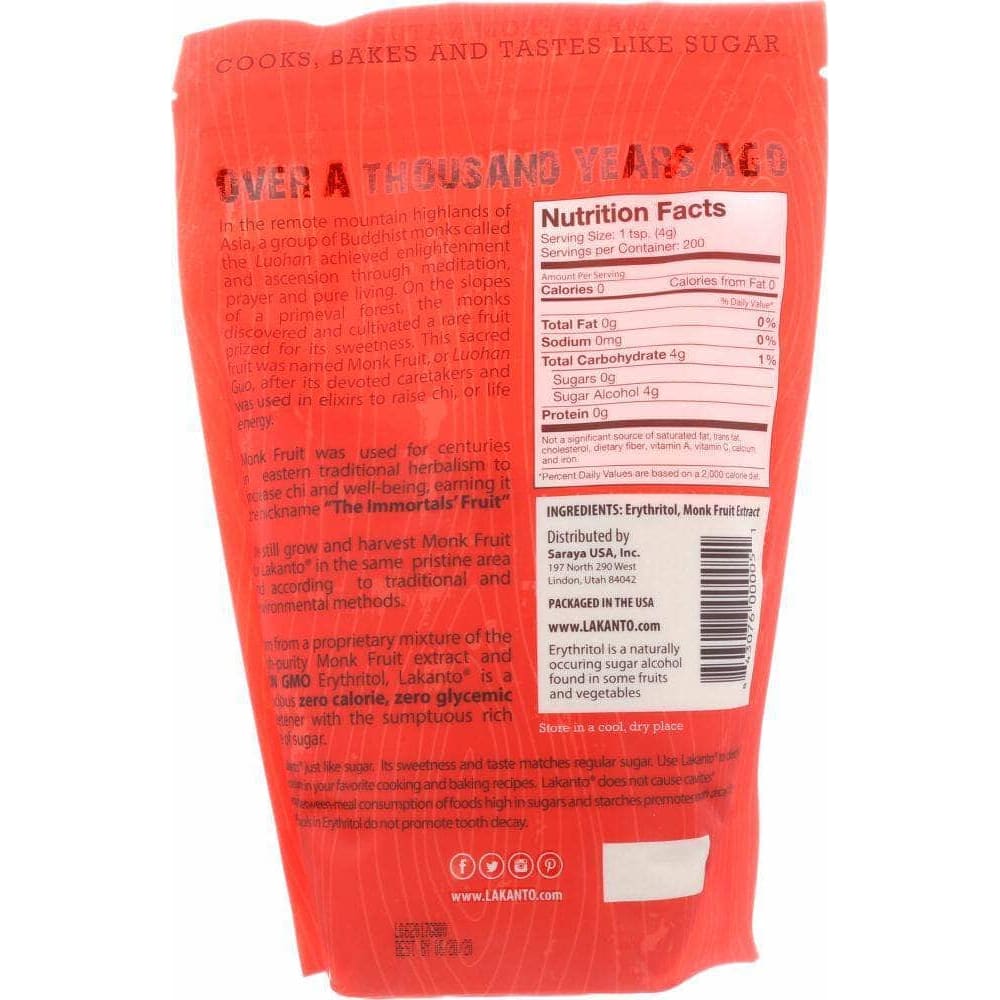 Lakanto Lakanto Sweetener Golden Monkfruit, 28.22 oz