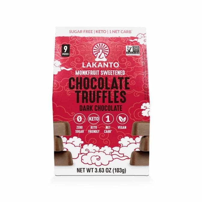 LAKANTO Grocery > Chocolate, Desserts and Sweets > Chocolate LAKANTO Truffles Choc Dark Choc, 3.63 oz
