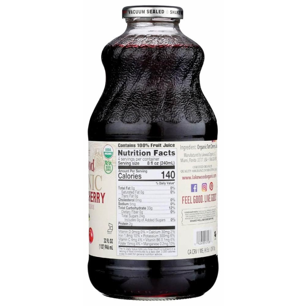 LAKEWOOD Lakewood Juice Cherry Tart Pure Org, 32 Fo