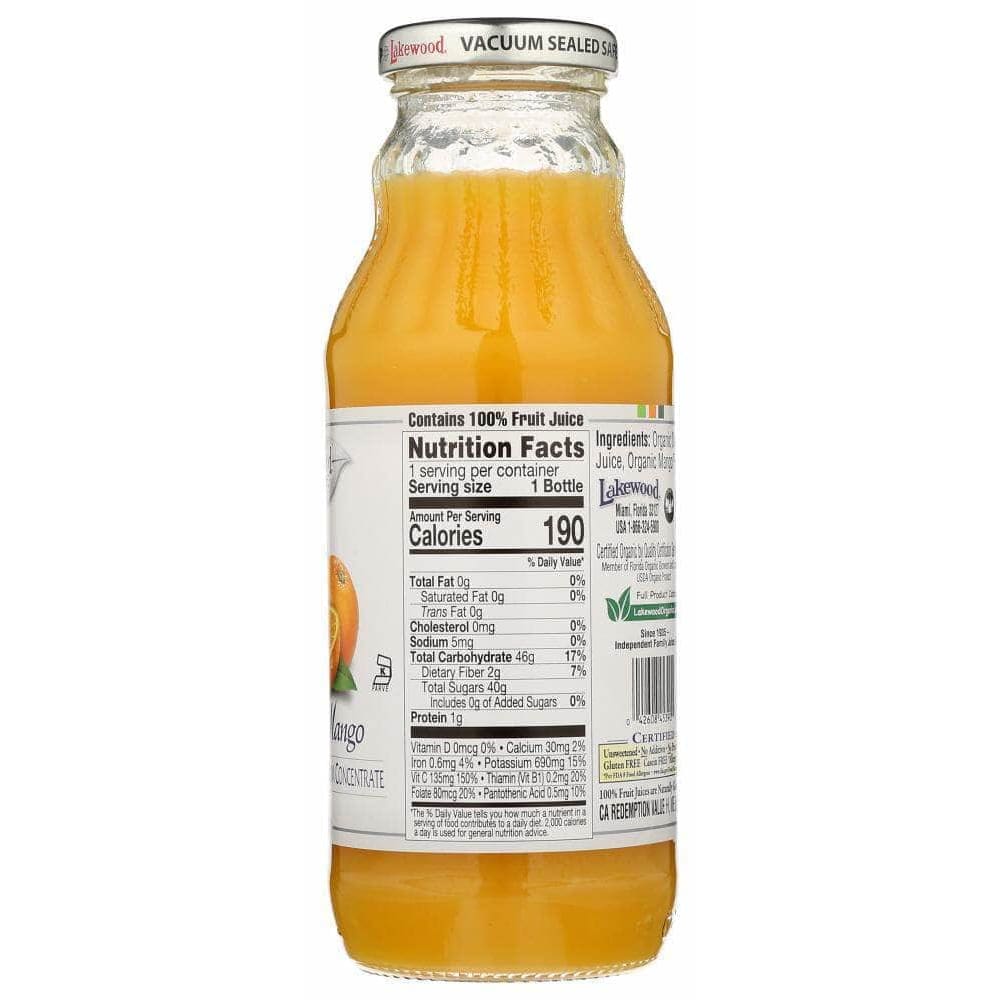 Lakewood Lakewood Juice Orange Mango Pure Organic, 12.5 fl. oz.
