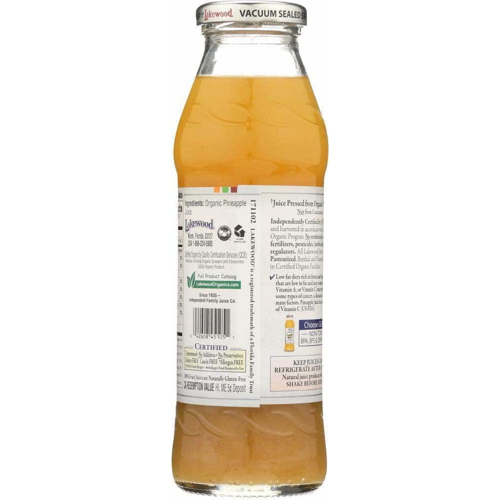 Lakewood Lakewood Juice Pineapple Pure Fruit Organic, 12.5 oz
