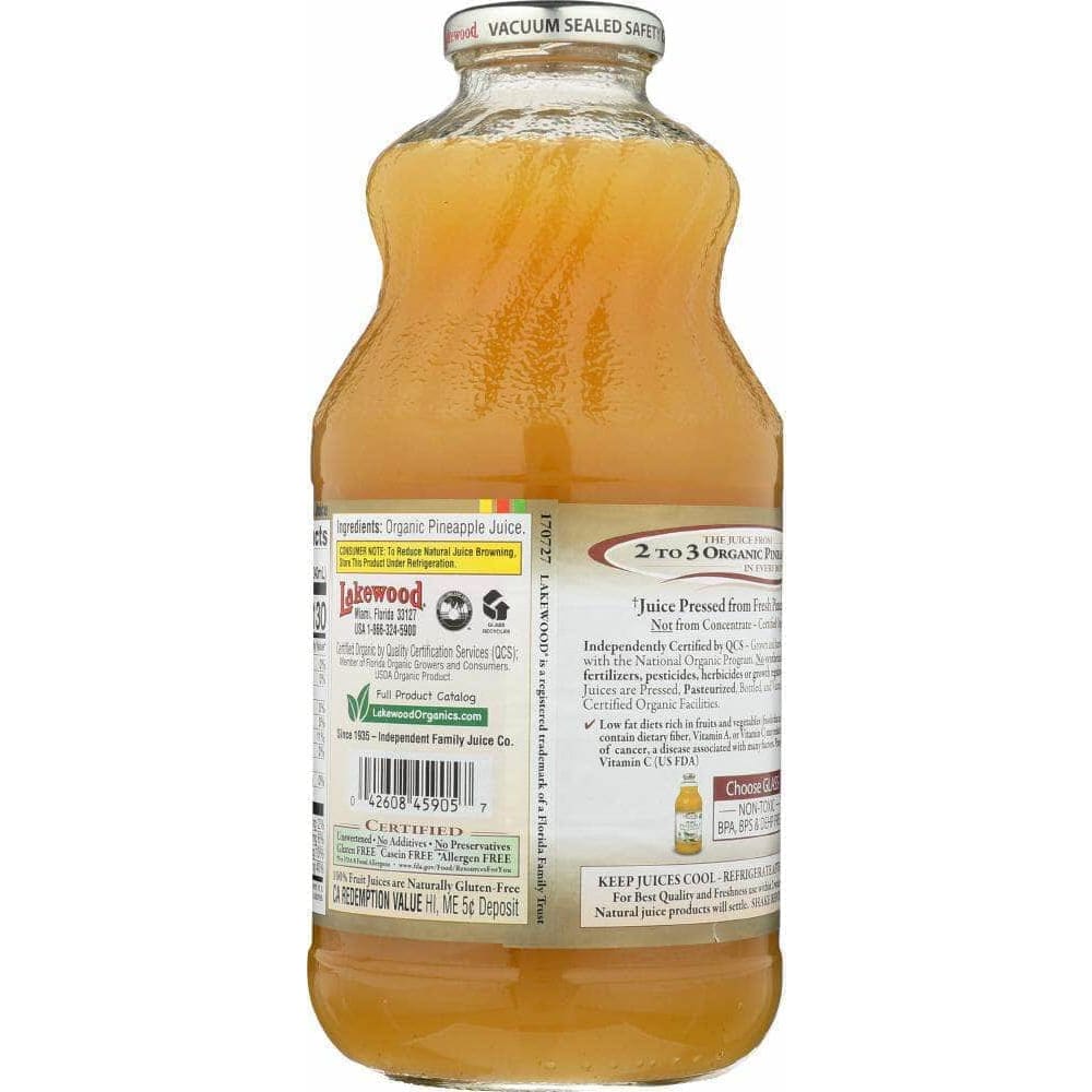 Lakewood Lakewood Organic 100% Pure Pineapple Juice, 32 oz