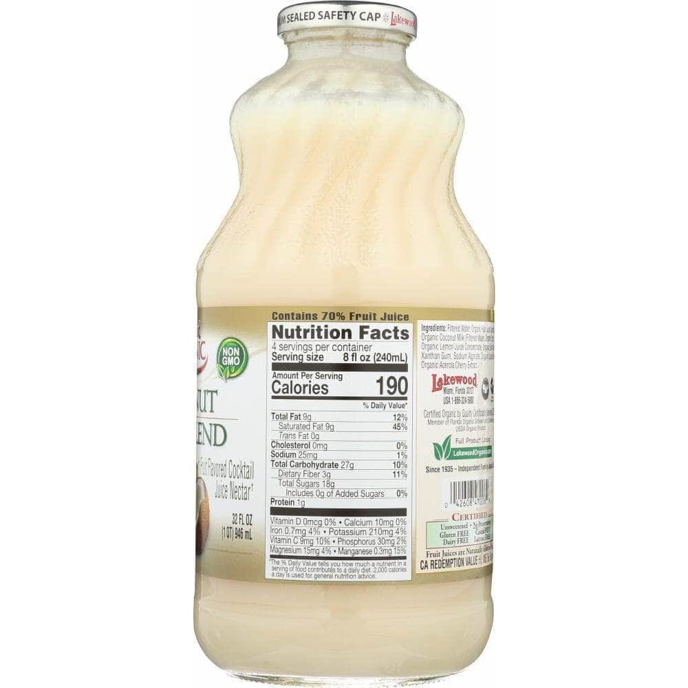 Lakewood Lakewood Organic Coconut Juice, 32 oz