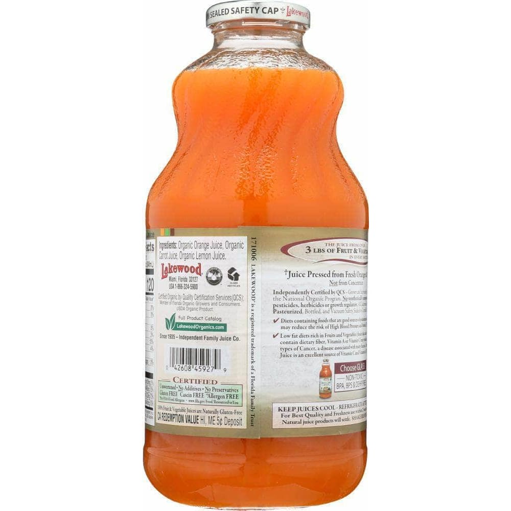 Lakewood Lakewood Organic Orange & Carrot Juice, 32 Oz