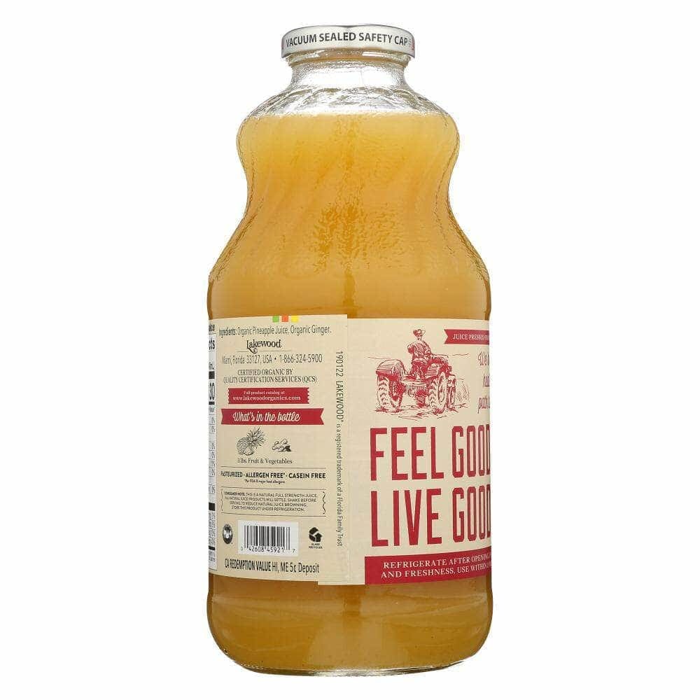 Lakewood Lakewood Organic Pineapple Ginger Juice, 32 fl oz
