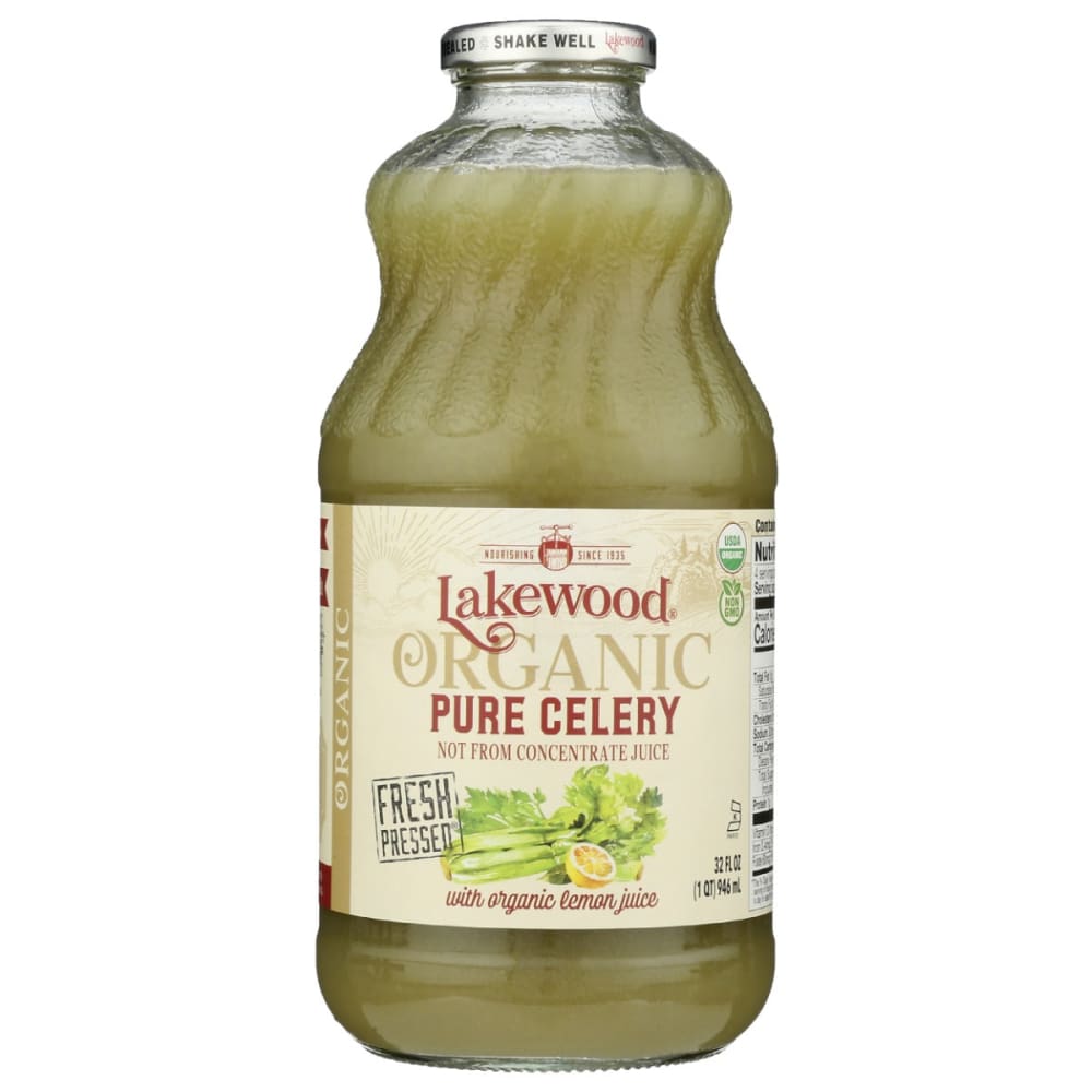 LAKEWOOD: Organic Pure Celery Juice 32 fo (Pack of 2) - Beverages > Juices - LAKEWOOD