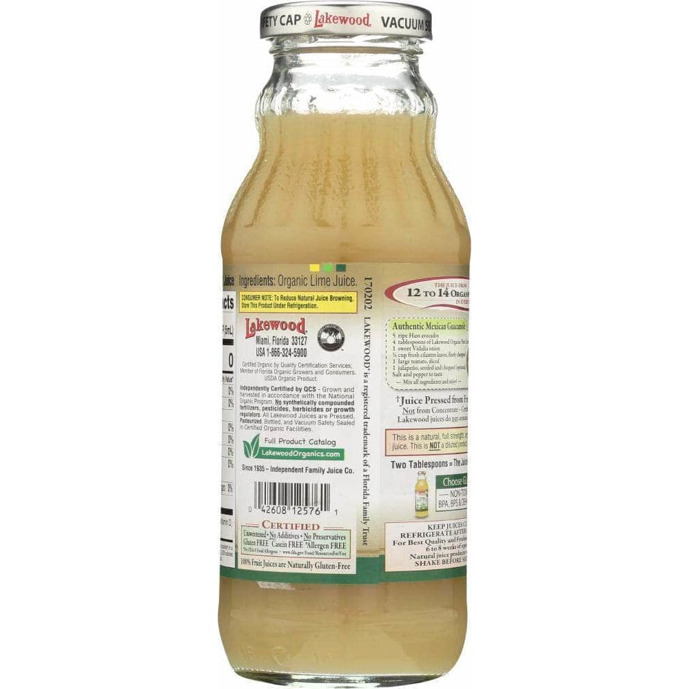 Lakewood Lakewood Organic Pure Juice Lime, 12.5 oz