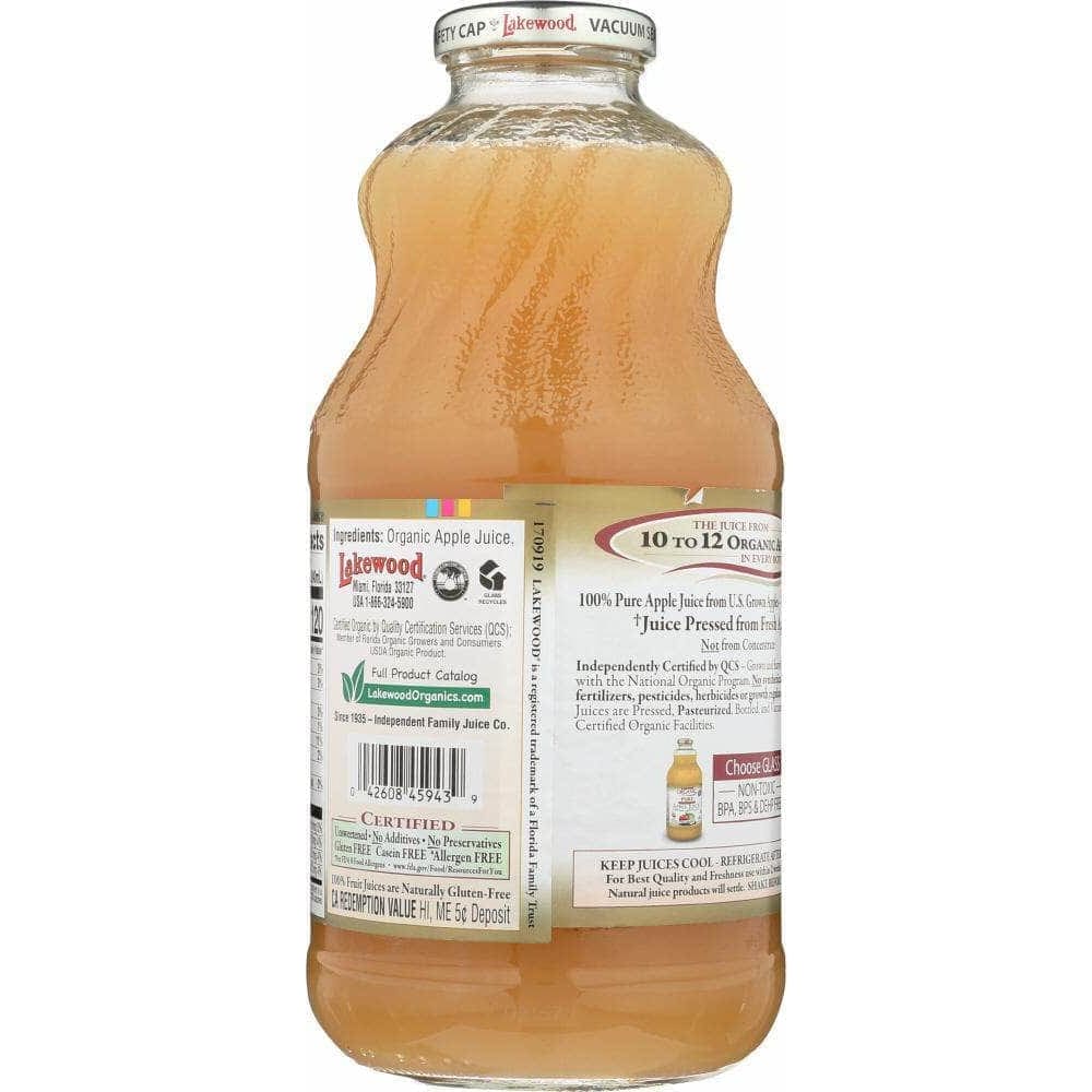 Lakewood Lakewood Organic Pure Unfiltered Apple Juice, 32 oz