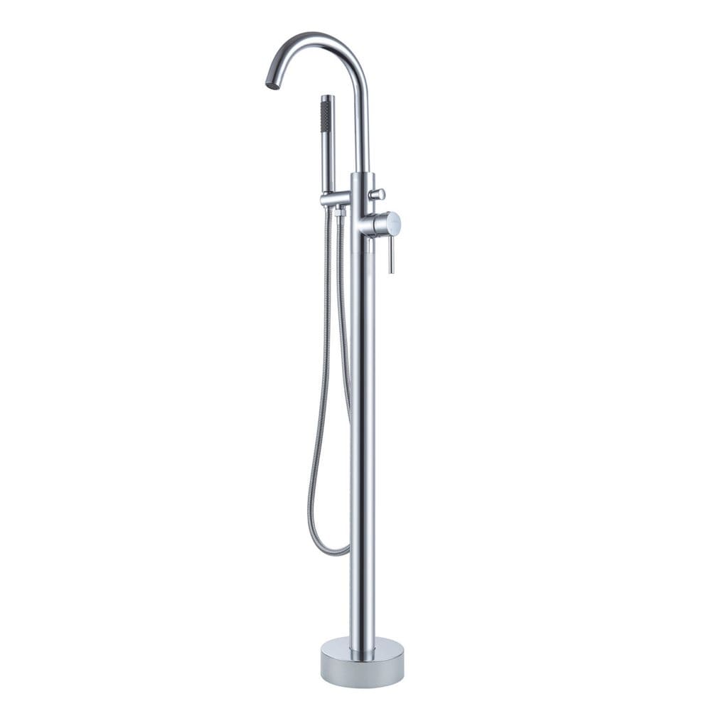 Lanbo Floor Mounted Freestanding Brushed Nickel Tub Faucet - Showers & Shower Fixtures - Lanbo