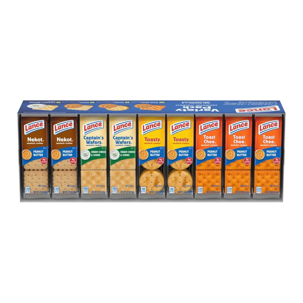 Lance Lance Sandwich Crackers Variety Pack 36 pk. - Home/Grocery Household & Pet/Canned & Packaged Food/Snacks/Salty Snacks/ - Lance