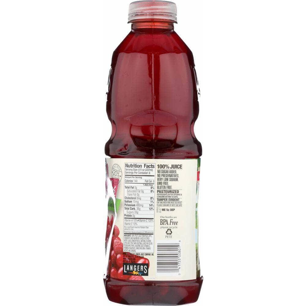 Langers Langers 100% Juice Cranberry Raspberry, 64 oz