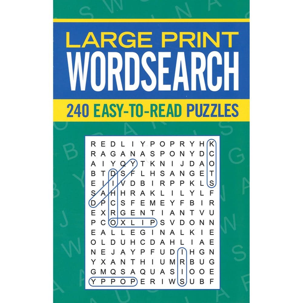 Large Print Wordsearch - 240 Puzzles - Adults - Large