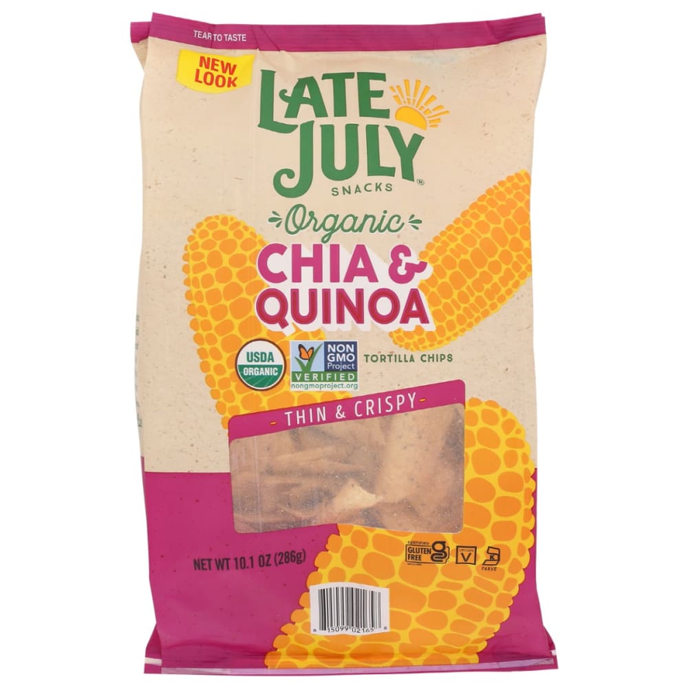 LATE JULY: Chip Tort Chia N Quinoa 10.1 OZ (Pack of 5) - Tortilla & Corn Chips - LATE JULY