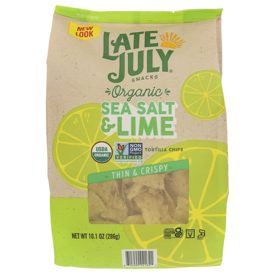 LATE JULY: Chip Tort Sslt Lime Rsty 10.1 OZ (Pack of 5) - Tortilla & Corn Chips - LATE JULY