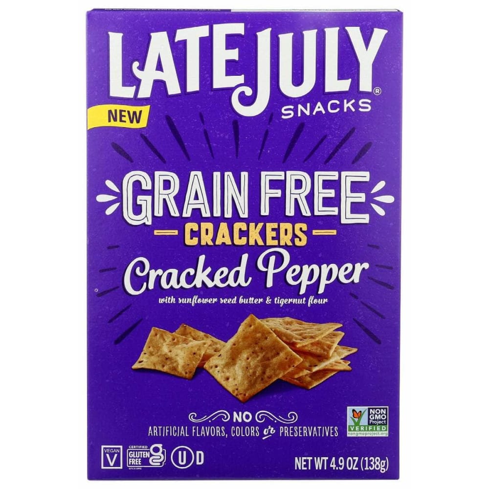 LATE JULY LATE JULY Cracker Cracked Pepper, 4.9 oz