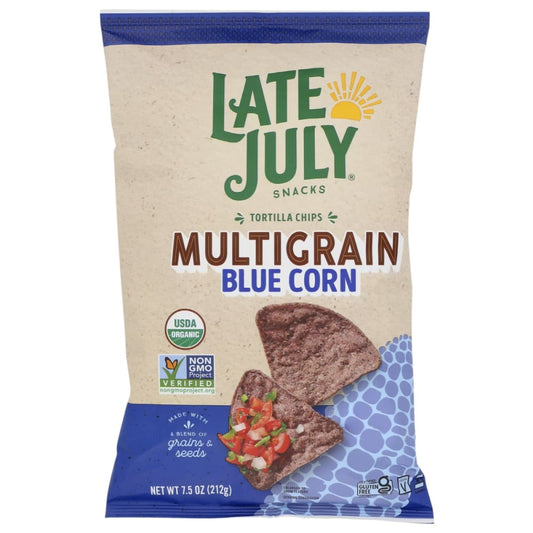LATE JULY: Multigrain Blue Corn Tortilla Chips 7.5 oz (Pack of 5) - Grocery > Beverages > Coffee Tea & Hot Cocoa > Tortilla & Corn Chips -