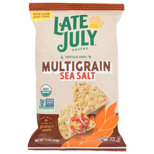 LATE JULY: Multigrain Sea Salt Tortilla Chips 7.5 oz (Pack of 5) - Grocery > Beverages > Coffee Tea & Hot Cocoa > Tortilla & Corn Chips -