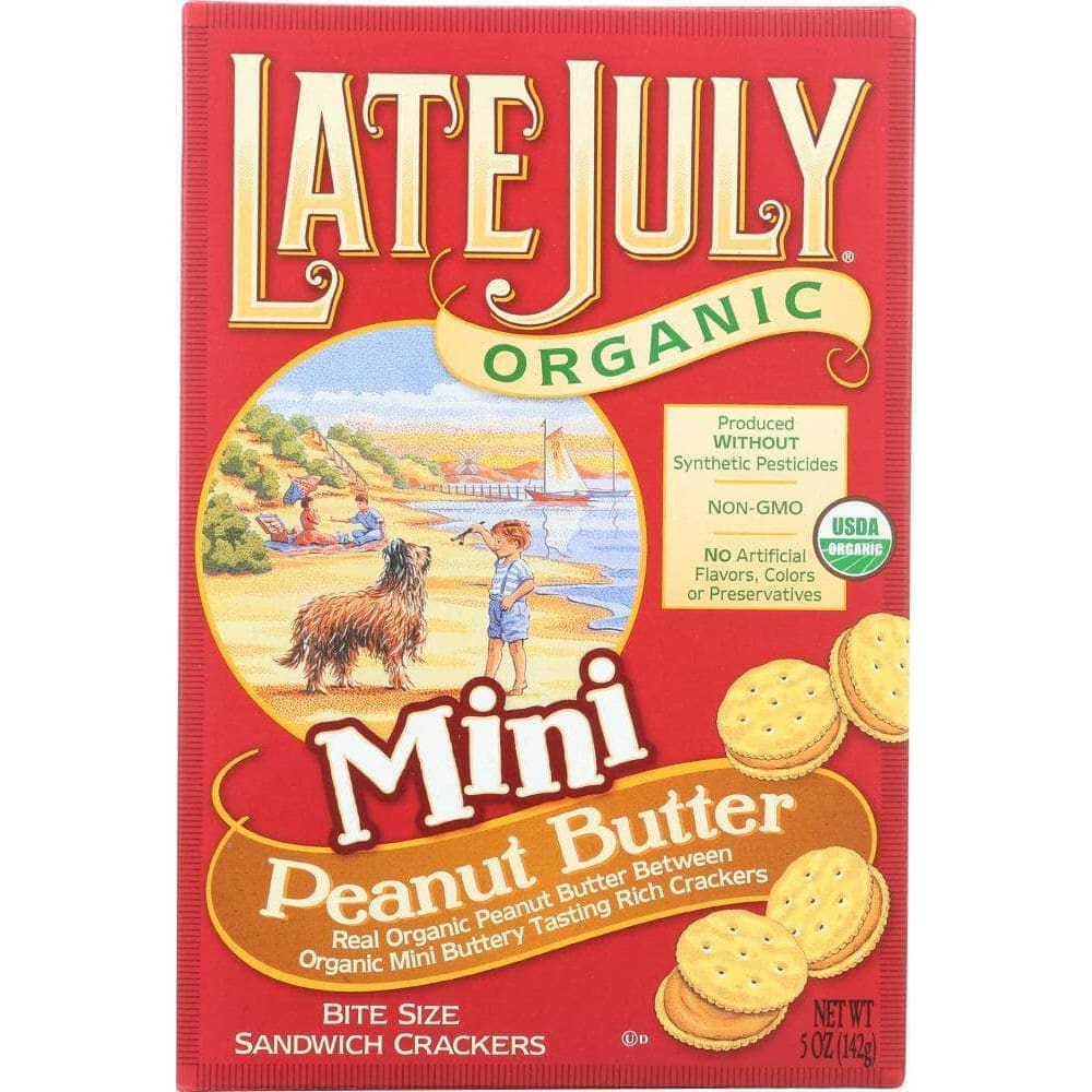Late July Snacks Late July Organic Bite Size Sandwich Crackers Peanut Butter, 5 oz