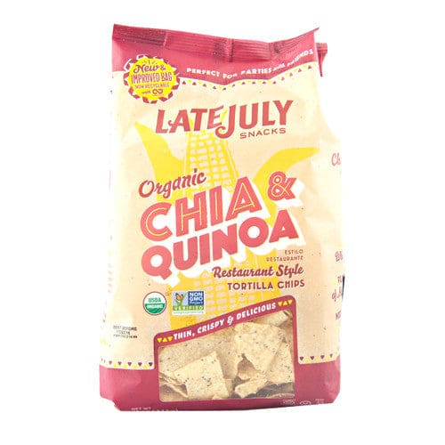 Late July Organic Chia & Quinoa Restaurant-Style Tortilla Chips 11oz (Case of 9) - Snacks/Bulk Snacks - Late July