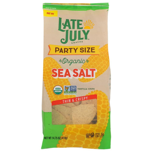 LATE JULY: Organic Restaurant Style Sea Salt Tortilla Chips 14.75 oz (Pack of 4) - Grocery > Beverages > Coffee Tea & Hot Cocoa > Tortilla &