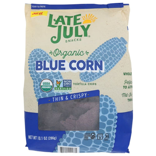 LATE JULY: Restaurant Style Blue Corn Tortilla Chips 10.1 oz (Pack of 5) - Grocery > Beverages > Coffee Tea & Hot Cocoa > Tortilla & Corn