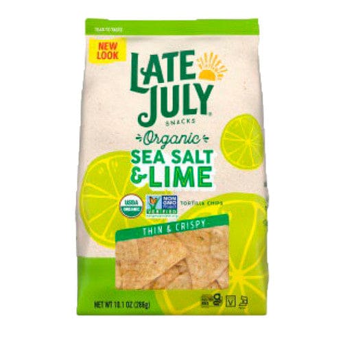 Late July Sea Salt & Lime Tortilla Chips 10.1oz (Case of 9) - Snacks/Bulk Snacks - Late July