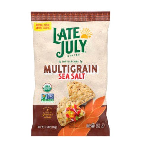 Late July Sea Salt Multigrain Tortilla Chips 7.5oz (Case of 12) - Snacks/Bulk Snacks - Late July