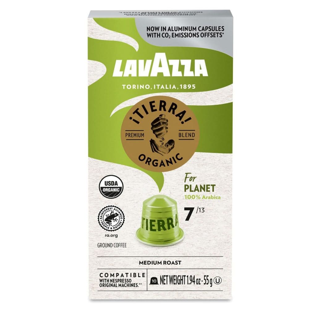 Lavazza Tierra Organic Medium Roast Capsules (60 ct.) - K-Cups & Single Serve Coffee - Lavazza