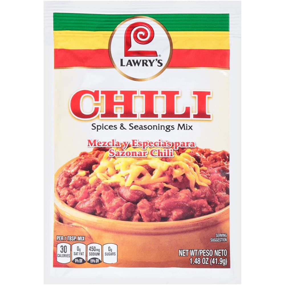 LAWRYS: Chili and Spices Seasoning Mix 1.48 oz (Pack of 6) - Grocery > Cooking & Baking > Seasonings - LAWRYS