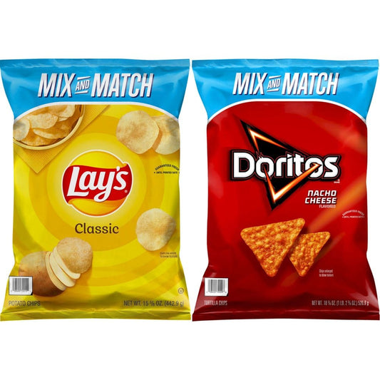 Lay’s Classic Potato Chips and Doritos Nacho Cheese Tortilla Chips Bundle (2 ct.) - Snacks Under $10 - Layâ€™s