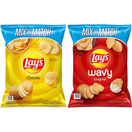 Lays Classic & Lays Wavy Potato Chips - Pick n’ Pack - Home/Grocery/Snacks/Snacks For Kids/ - Frito-Lay