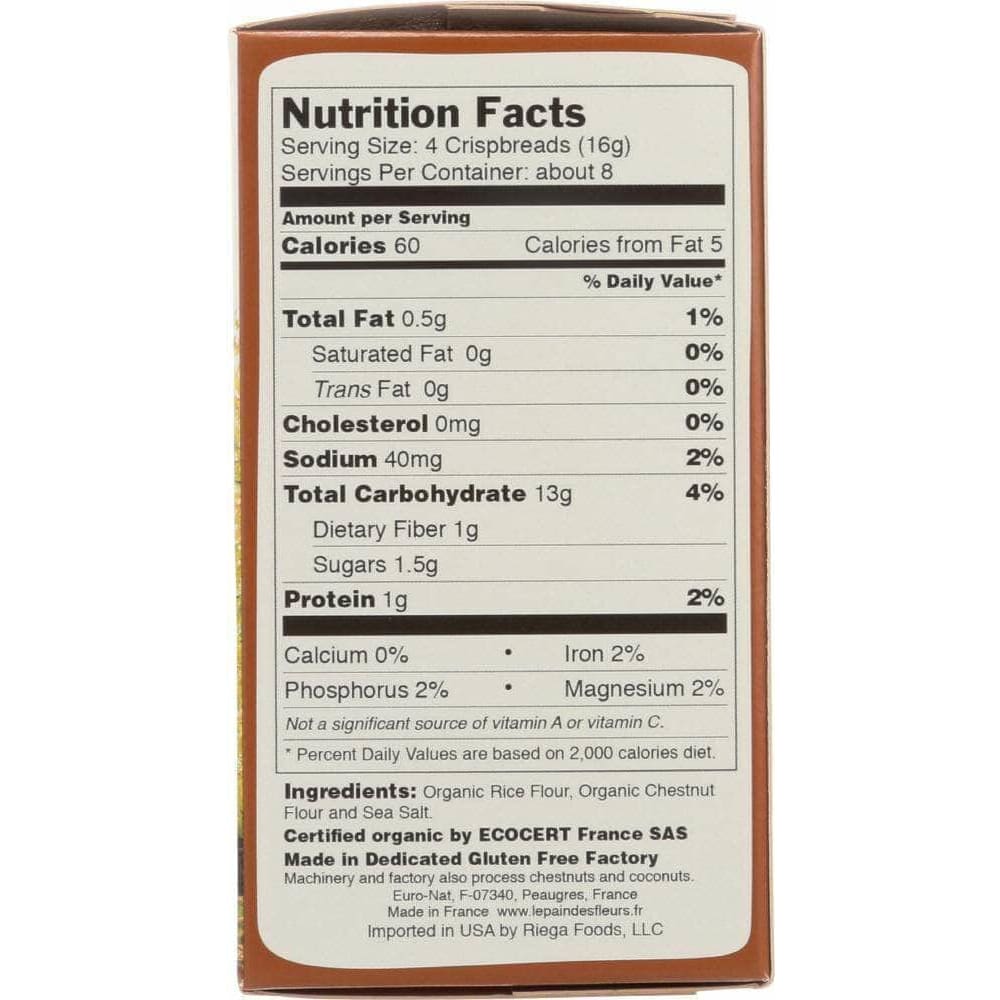 Le Pain Des Fleurs Le Pain Crispbread Chestnut, 4.41 oz