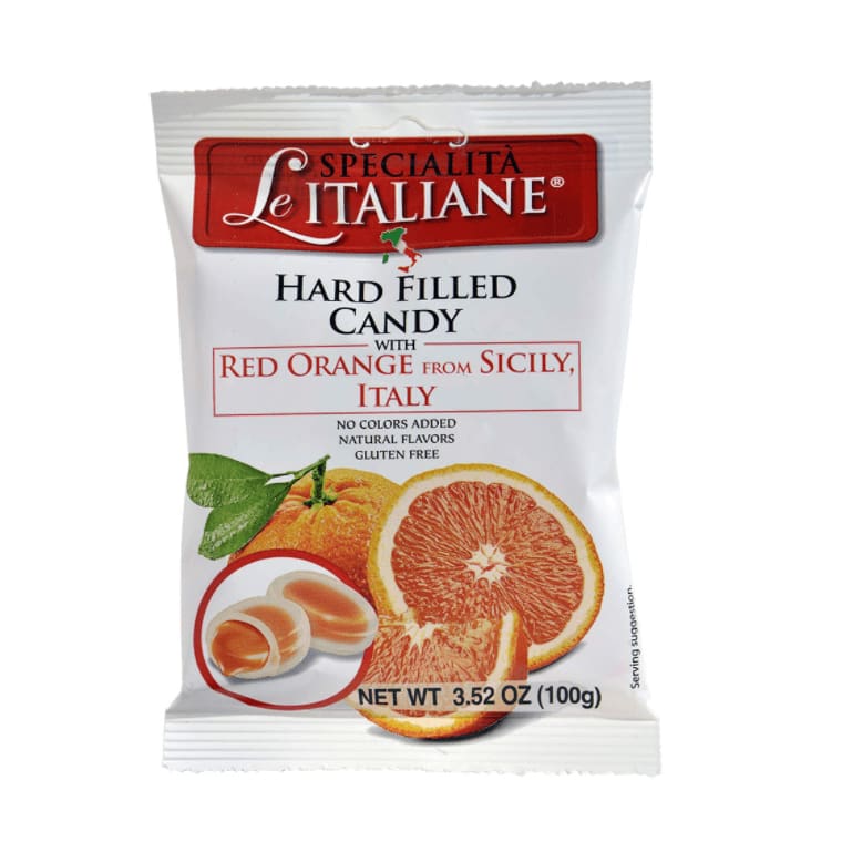 LE SPECIALITA ITALIANE Grocery > Chocolate, Desserts and Sweets > Candy LE SPECIALITA ITALIANE: Hard Filled Candy With Red Orange, 3.52 oz